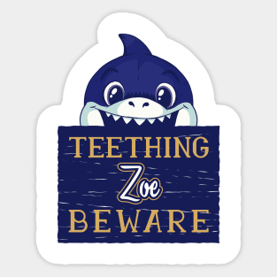 Zoe - Funny Kids Shark - Personalized Gift Idea - Bambini Sticker